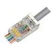 CAT6 doorsteek connector RJ45 pass through - shielded - voor soepele kern