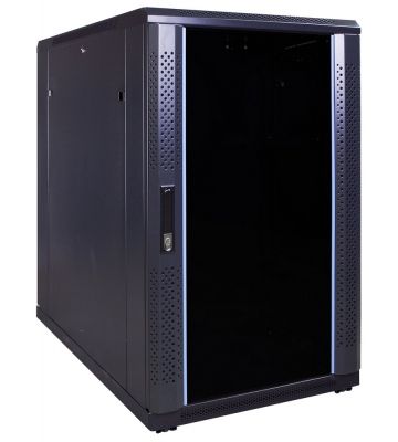 18U serverkast met glazen voordeur 600x1000x1000mm