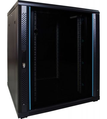 18U serverkast met glazen voordeur 800x800x1000mm