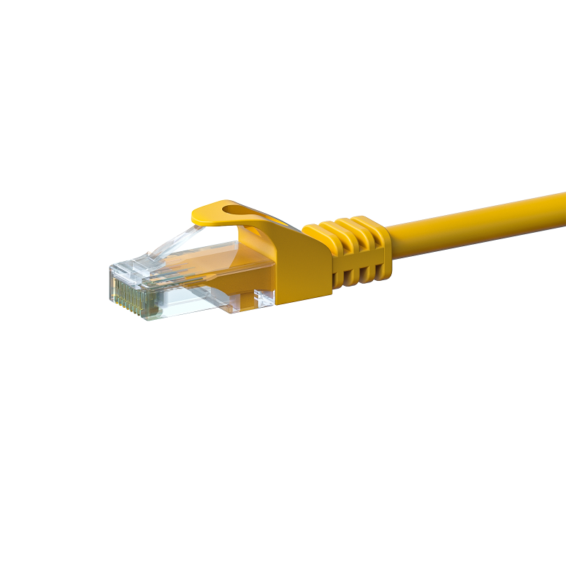 CAT6 UTP patchkabel 0,25m geel - CCA