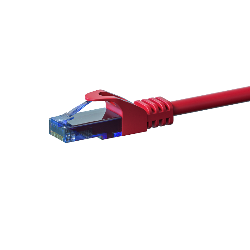 UTP CAT6a patchkabel 1m rood - 100% koper