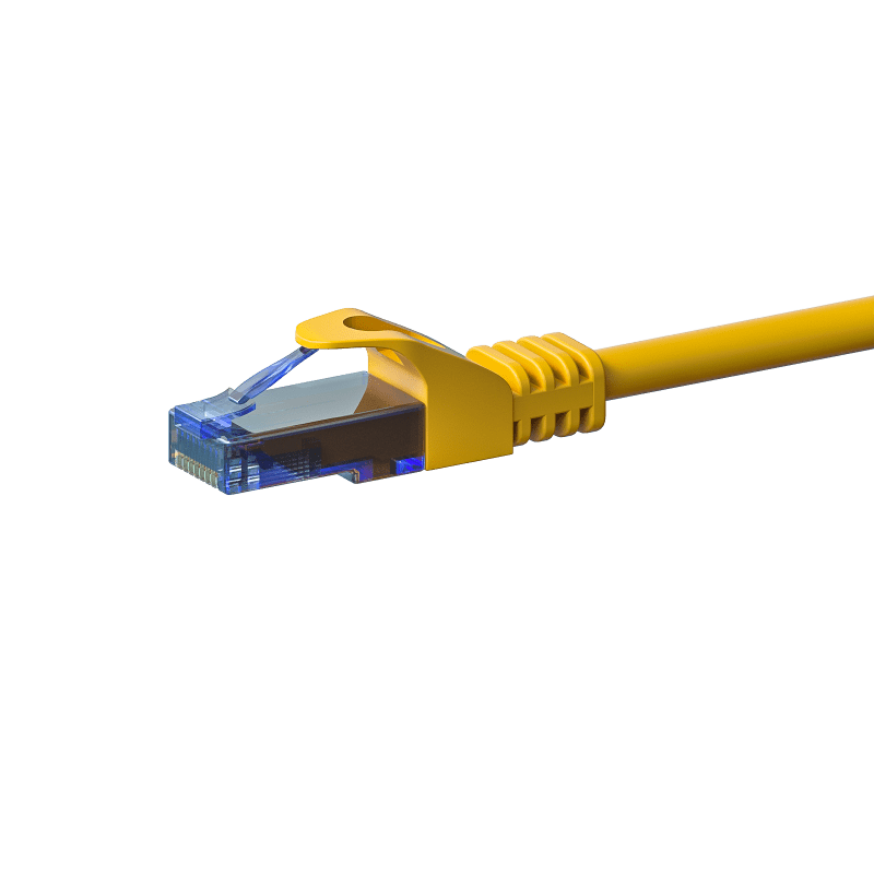 UTP CAT6a patchkabel 50m geel - 100% koper